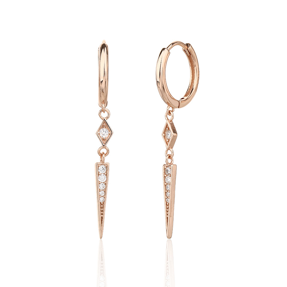 עגיל אושר רוז גולד