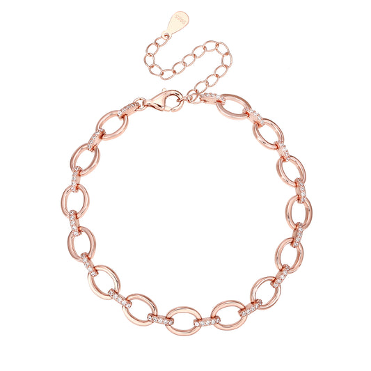 צמיד צמיד שרשרת רוז גולד