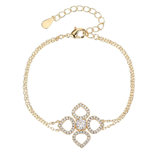 צמיד פרח זהב