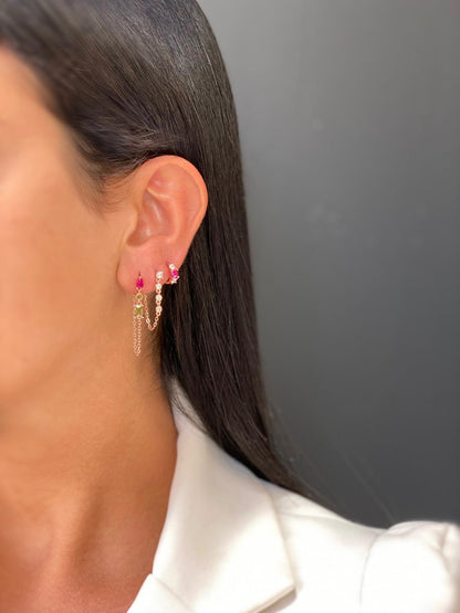 עגיל  ZSI508-2-רוז גולד-רוז גולד